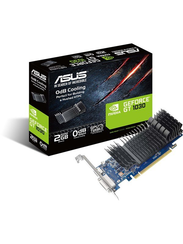 ASUS GeForce GT 1030 Silent Low Profile - 2GB GDDR5 RAM - Grafikkort
