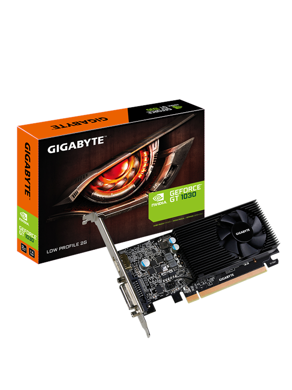 GIGABYTE GeForce GT 1030 Low Profile - 2GB GDDR5 RAM - Grafikkort