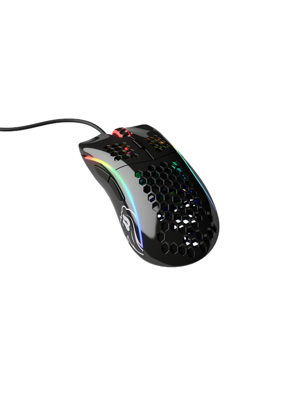 Glorious Model D - Glossy Black - Gaming Mus - Optisk - 6 knapper - Sort med RGB lys