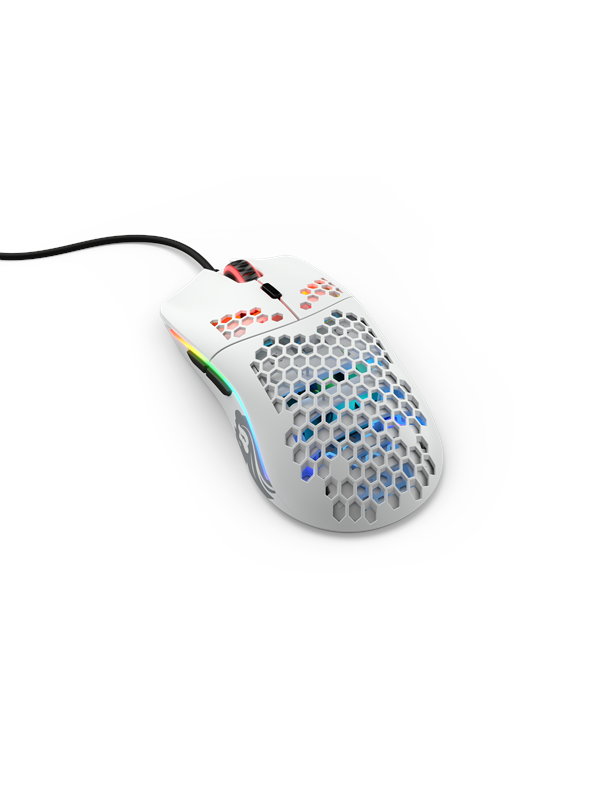 Glorious Model O - Matte White - Gaming Mus - Optisk - 6 knapper - Hvid med RGB lys