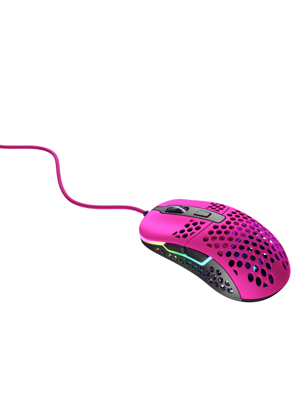 Xtrfy M42 RGB - Pink - Gaming Mus - Optisk - 6 knapper - Pink med RGB lys