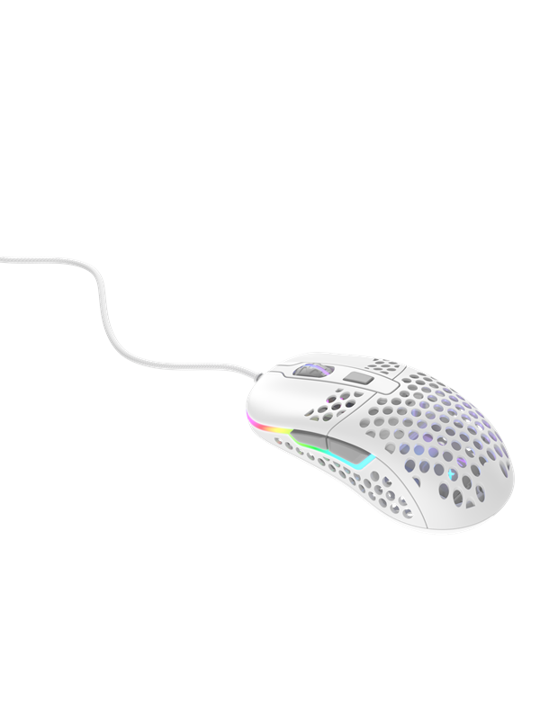 Xtrfy M42 RGB - White - Gaming Mus - Optisk - 6 knapper - Hvid med RGB lys