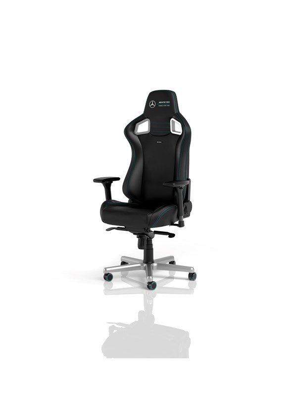 noblechairs EPIC Gaming Chair - Mercedes Motorsport 2021 Edition Gamer Stol - PU Lder - Op til 120 kg