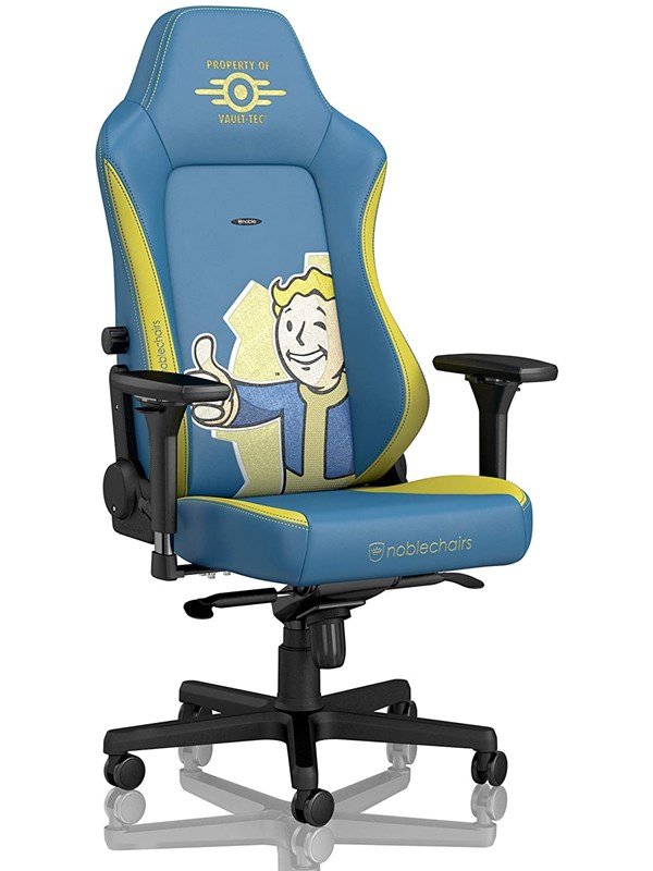 noblechairs HERO Gaming Chair - Fallout Vault Tec Gamer Stol - Bl - PU Lder - Op til 150 kg