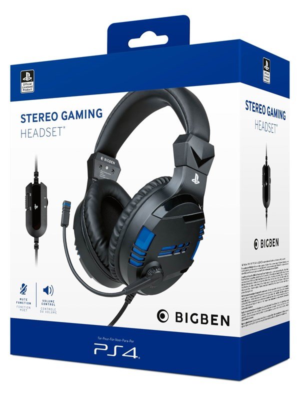 BigBen Interactive PS4/PS5 Gaming Headset V3 - Black - Headset - Sony PlayStation 4