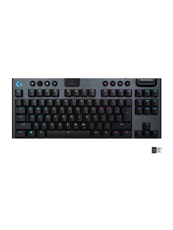 Logitech G915 TKL LIGHTSPEED Wireless GL Clicky - Gaming Tastatur - Uden Numpad - Nordisk - Sort