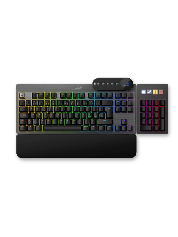 Mountain Everest Max - MX Brown - Grey - Gaming Tastatur - Nordisk - Grå