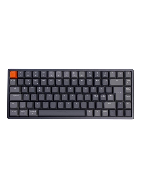 Keychron K2 V2 - Hot-swappable - Gateron Brown - Tastatur - Nordisk - Sort