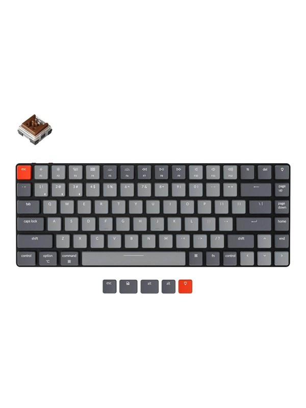 Keychron K3 RGB - Low profile - Brown Optical hot-swappable - Tastatur - Sort