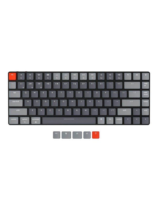 Keychron K3 RGB - Low profile - Red Optical hot-swappable - Tastatur - Nordisk - Sort