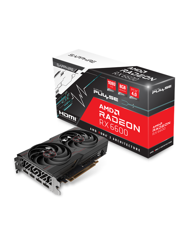 Sapphire Radeon RX 6600 Pulse - 8GB GDDR6 RAM - Grafikkort