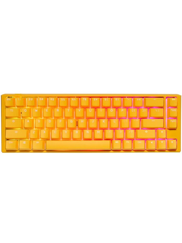 Ducky One 3 Yellow SF 65% MX Blue - ND - Gaming Tastatur - Uden Numpad - Nordisk - Gul