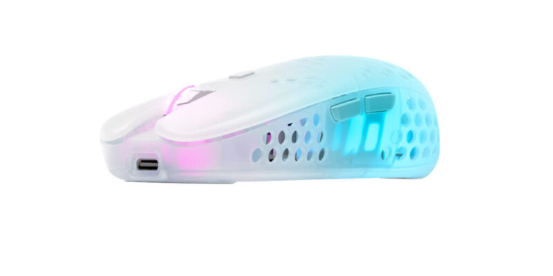 Xtrfy MZ1 Wireless RGB Rail Gaming Mouse, White Transparent