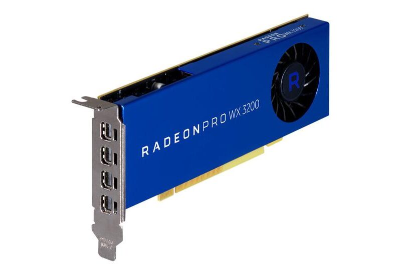 AMD Radeon Pro WX 3200 Grafikkort - lavprofil - 4GB GDDR5 - AMD Radeon Pro WX 3200 - PCI Express 3.0 x16