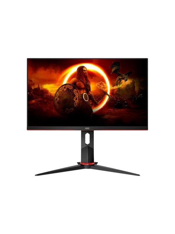 AOC 24" Skærm Gaming Q24G2A/BK - LED monitor - QHD - 24" - Rød - 1 ms AMD FreeSync Premium