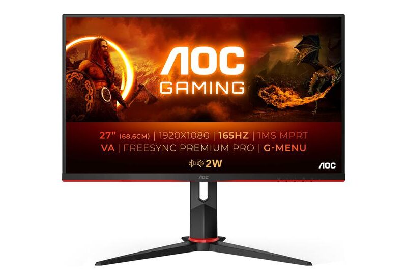 AOC Gaming 27G2SAE/BK Gamer skærm - WLED 27" VA 165 Hz 1ms