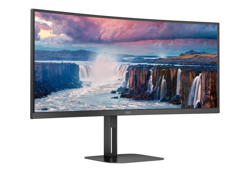 AOC Value-line CU34V5C/BK skærm - WLED - 34" - AMD FreeSync - VA - 4ms,1ms - WQHD 3440x1440 ved 100Hz