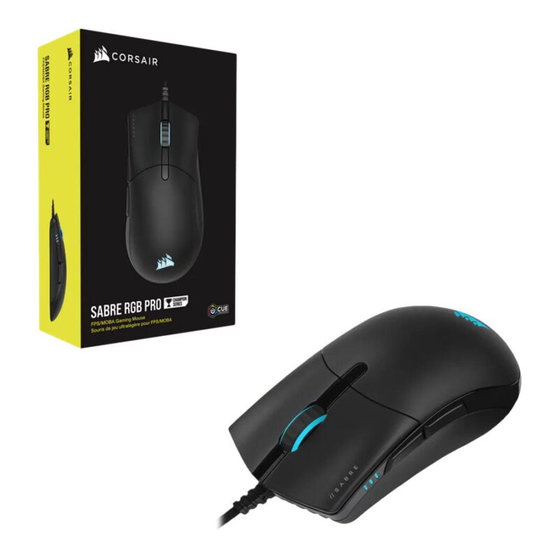 CORSAIR Champion Series Sabre RGB Pro Optisk Kabling Sort