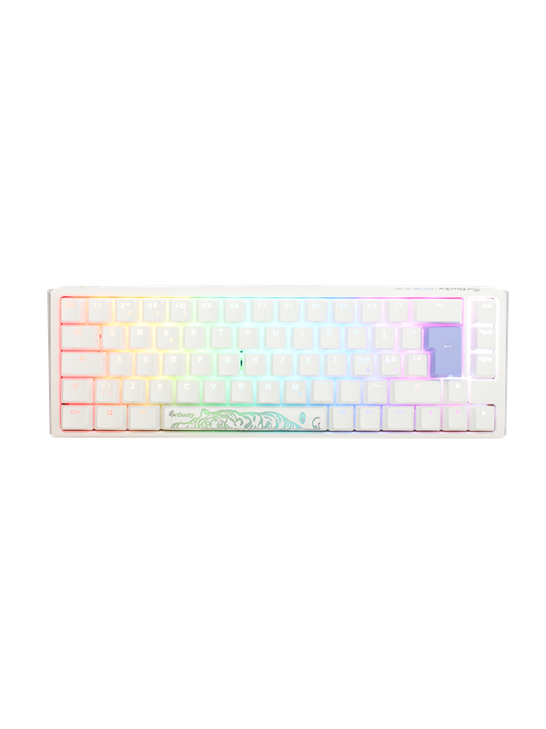 Ducky One 3 - Classic Pure White ND - SF 65% - Gaming Tastatur - Uden Numpad - Nordisk - Hvid