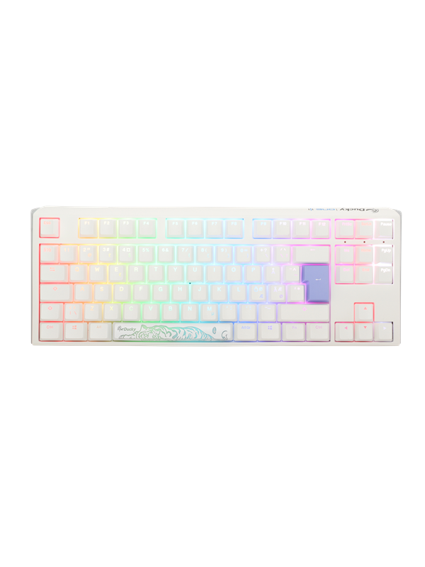 Ducky One 3 - Pure White ND - TKL - Gaming Tastatur - Uden Numpad - Nordisk - Hvid