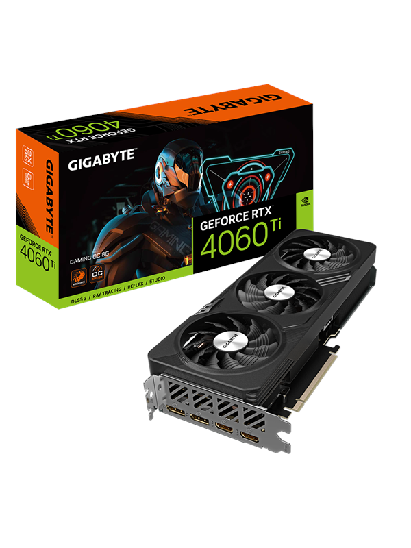 GIGABYTE GeForce RTX 4060 Ti GAMING OC - 8GB GDDR6 RAM - Grafikkort