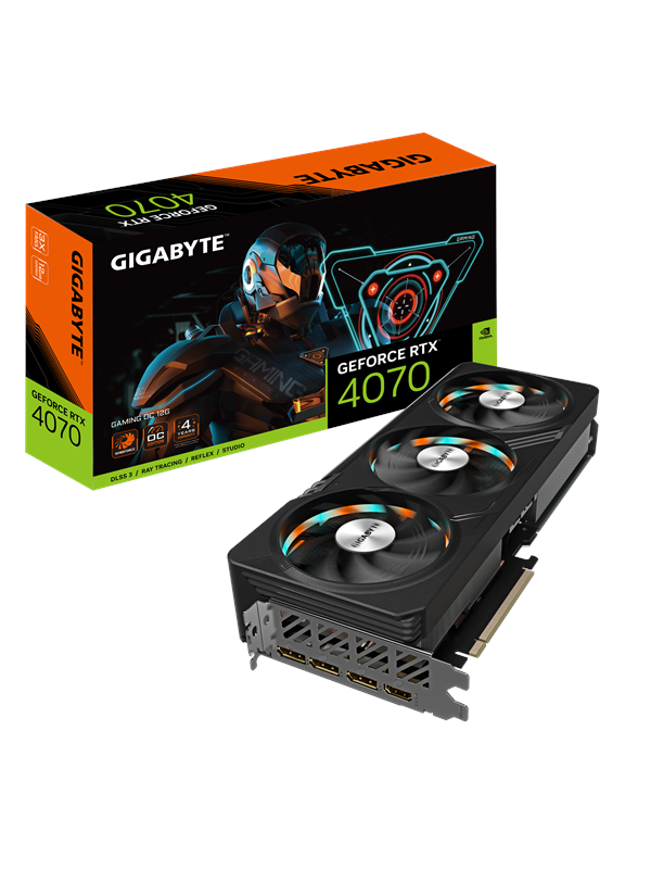 GIGABYTE GeForce RTX 4070 GAMING OC - 12GB GDDR6X RAM - Grafikkort