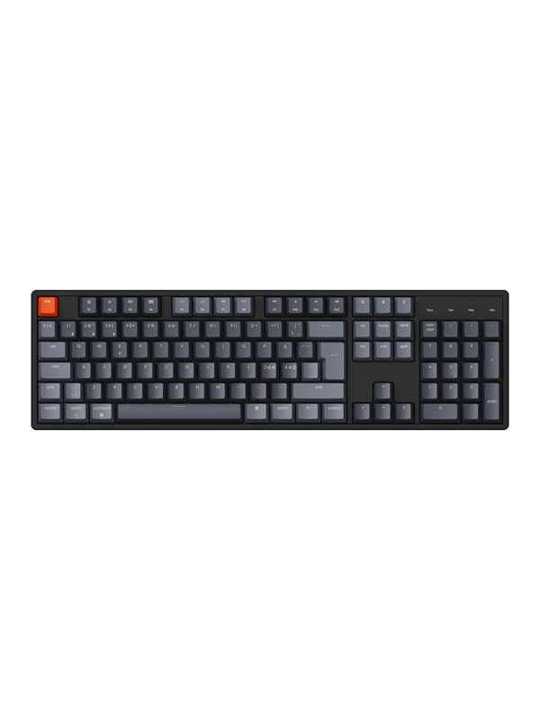 Keychron K10 RGB Aluminium Full-Size Hot swap Gateron G Pro Red - ND - Gaming Tastatur - Nordisk - Sort