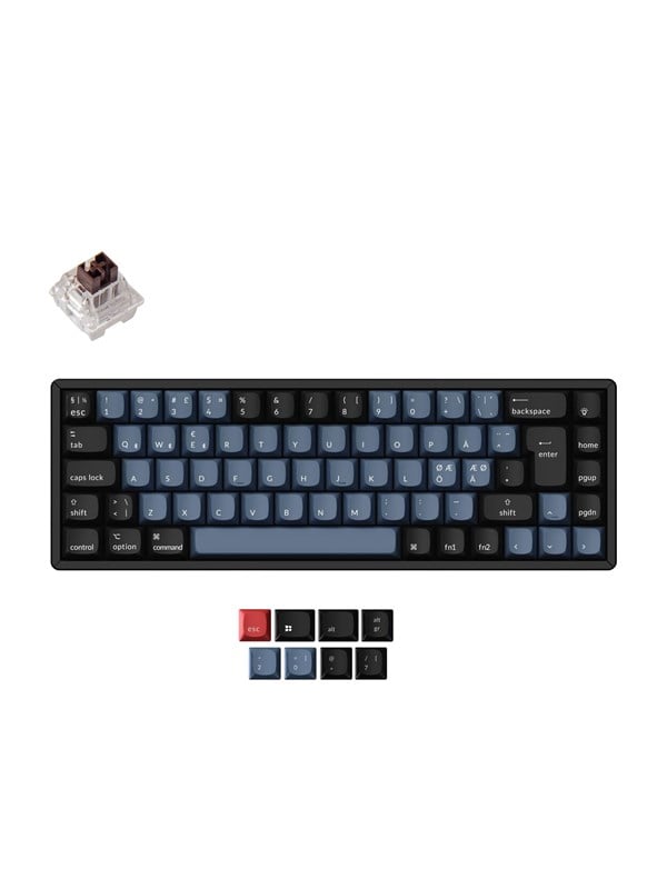 Keychron K6 Pro QMK/VIA Wireless - K Pro Brown - Gaming Tastatur - Uden Numpad - Nordisk - Sort