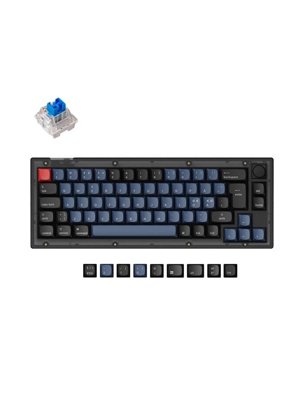 Keychron V2 QMK/VIA Knob - K Pro Brown - Gaming Tastatur - Uden Numpad - Nordisk - Sort