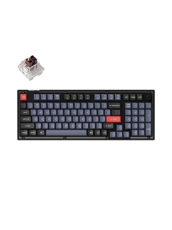 Keychron V5 QMK/VIA Knob - K Pro Brown - Gaming Tastatur - Nordisk - Sort