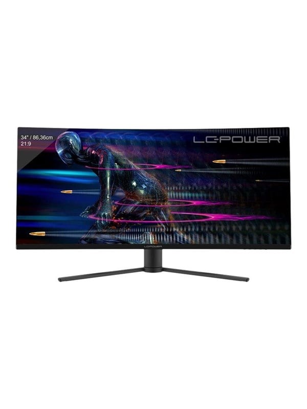 LC Power 34" Skærm LC-M34-UWQHD-165-C - LED monitor - curved - 34" - HDR - Sort - 1 ms AMD FreeSync Premium