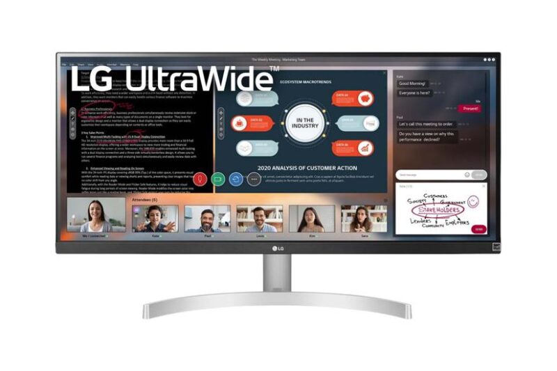 LG 29WN600-W skærm - LED baglys - 29" - AMD FreeSync - IPS - 5ms - UWFHD 2560x1080 ved 75Hz