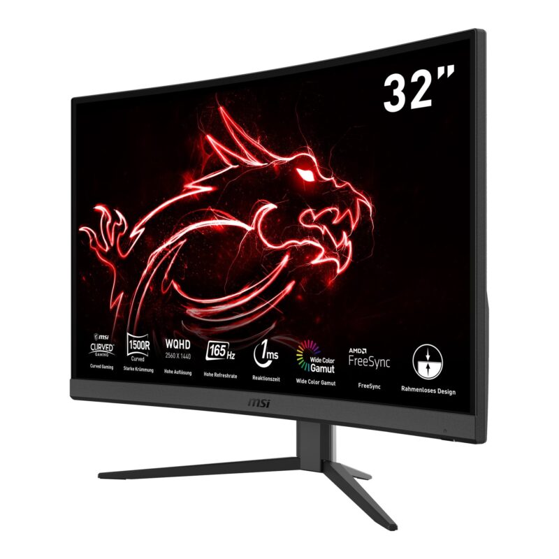 MSI Optix G32CQ4 31.5" 2560 x 1440 HDMI DisplayPort 165Hz