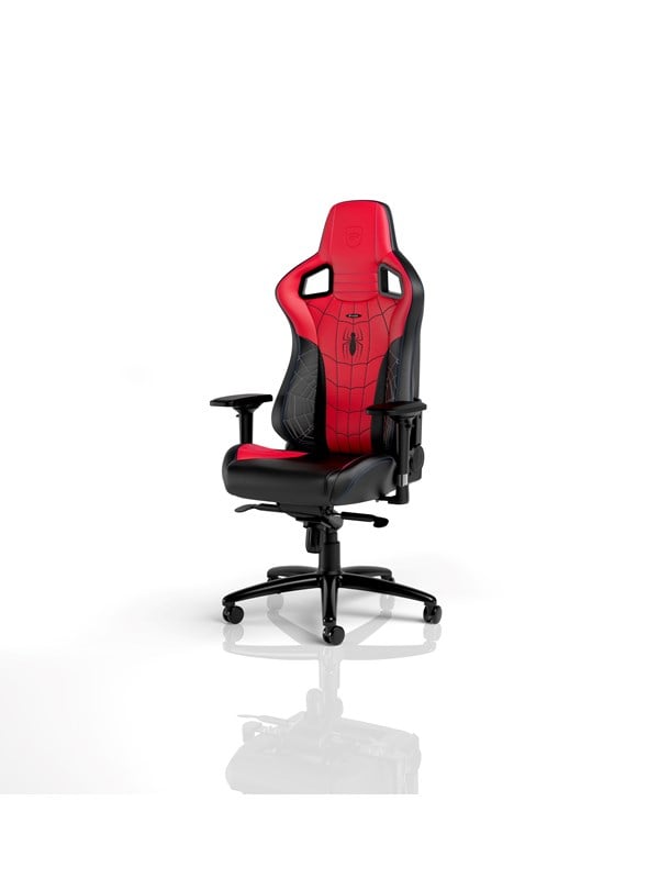 noblechairs EPIC Gaming Chair - Spider-Man Special Edition Gamer Stol - Sort / Rød - PU Læder - Op til 120 kg
