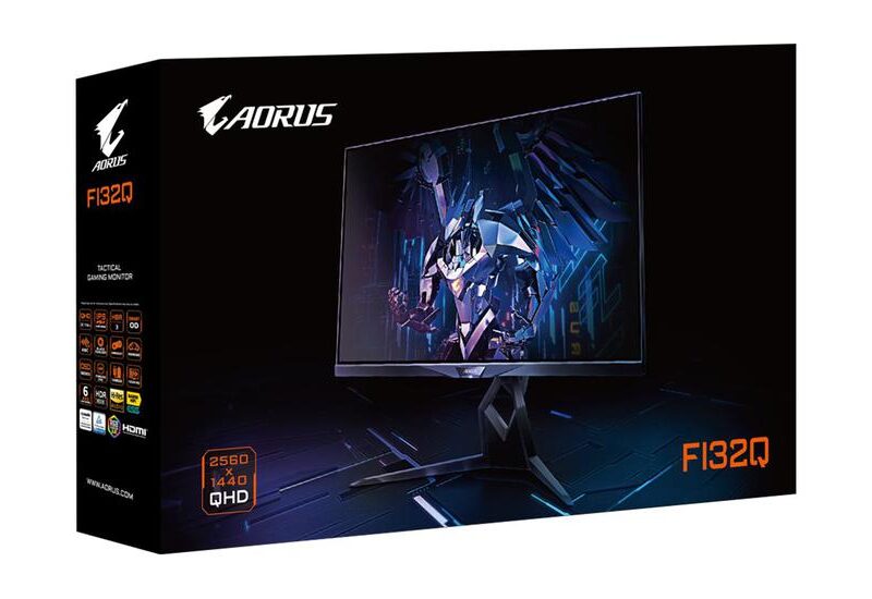 Gigabyte AORUS FI32Q skærm - Kantbelyst LED - 31.5" - AMD FreeSync Premium Pro - SS IPS - 1ms,1ms - QHD 2560x1440 ved 170Hz