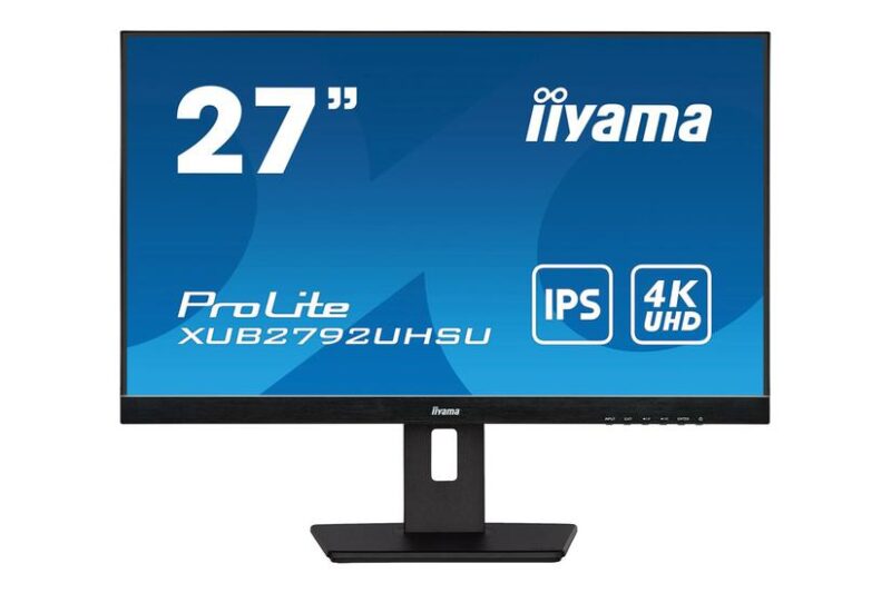 iiyama ProLite XUB2792UHSU-B5 skærm - LED baglys - 27" - IPS - 4ms - 4K 3840x2160 ved 60Hz