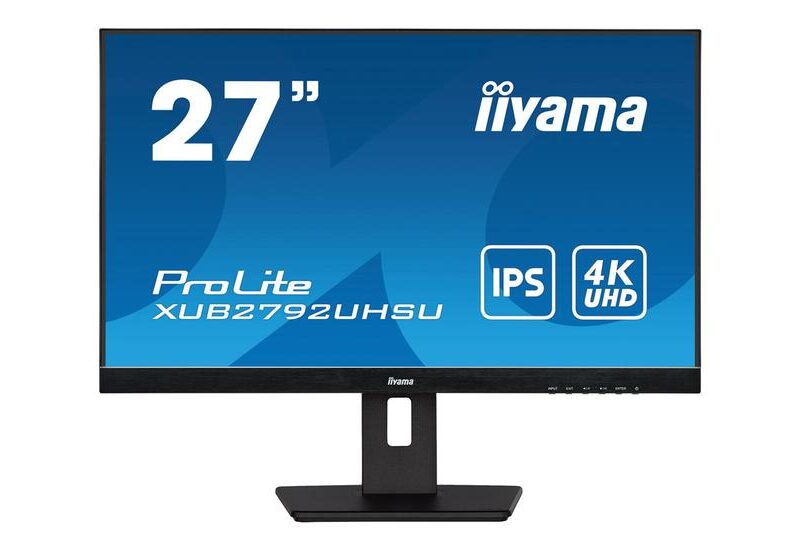 iiyama ProLite XUB2792UHSU-B5 skærm - LED baglys - 27" - IPS - 4ms - 4K 3840x2160 ved 60Hz