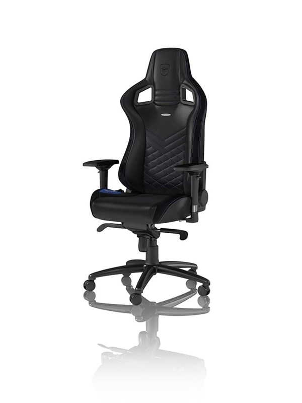 noblechairs EPIC Series - Black / Blue Gamer Stol - Sort / Blå - PU Læder - Op til 120 kg