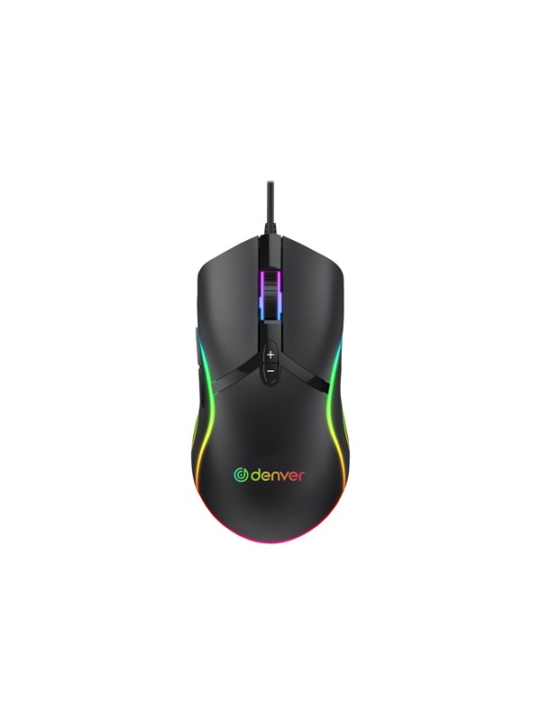 DENVER GMO-402 - mouse - USB - Gaming Mus - Optisk - 7 knapper - Sort