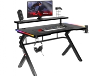 Huzaro Hero 5.0 RGB Gaming Desk, with RGB lighting, Black