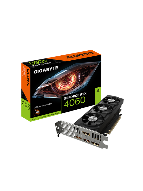 GIGABYTE GeForce RTX 4060 Low Profile OC - 8GB GDDR6 RAM - Grafikkort