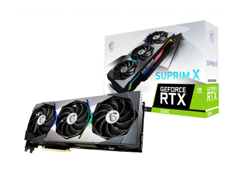 MSI RTX 3080 SUPRIM X 10G LHR grafikkort NVIDIA GeForce RTX 3080 10 GB GDDR6X