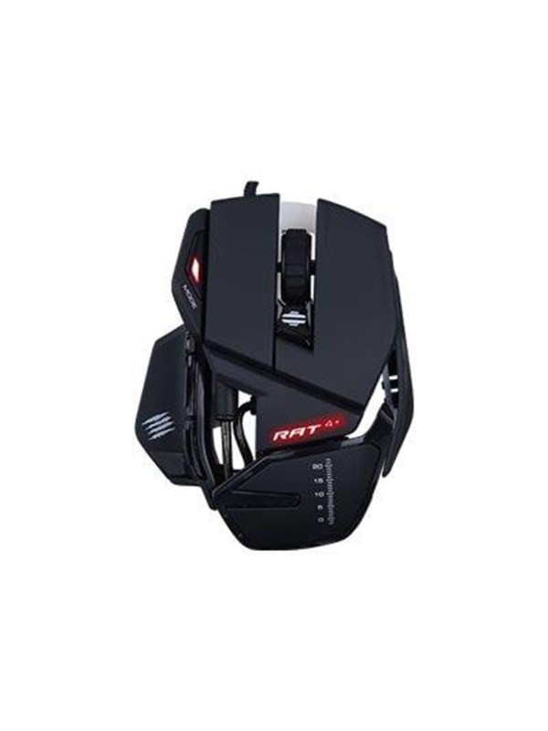 Mad Catz R.A.T. 4+ optisk spilmus - Gaming Mus - Optisk - 9 knapper - Sort