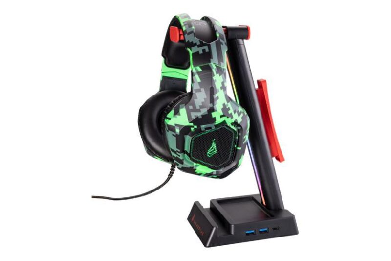 SureFire VINSON N2 - headset holder for headset - gaming, rgb, with usb hub