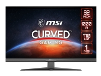 MSI G322C - LED-skærm - gaming - kurvet - 32 - 1920 x 1080 Full HD (1080p) @ 170 Hz - VA - 250 cd/m² - 3000:1 - 1 ms - 2xHDMI, DisplayPort