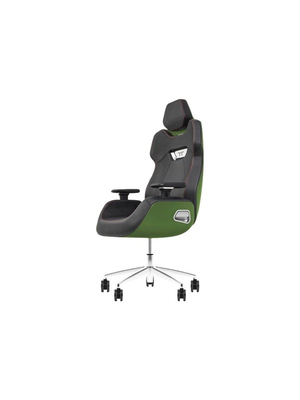 Thermaltake ARGENT E700 - gaming chair - aluminium alloy perforated leather high-density molded foam - black racing green Gamer Stol - Aluminium - Op til 150 kg