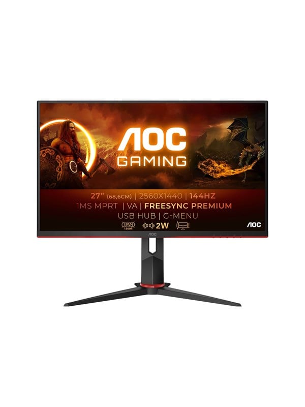 27" AOC CQ27G2U/BK - 2560x1440 - 144Hz - VA - Curved