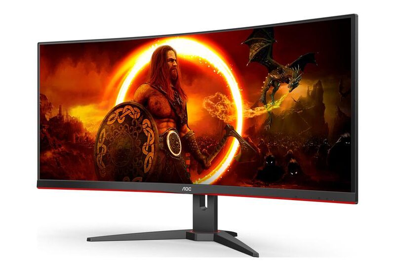 AOC Gaming CU34G2XE/BK skærm - WLED - 34" - VA - 1ms - WQHD 3440x1440 144Hz