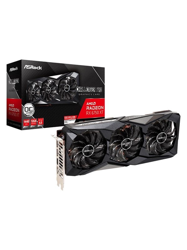 ASRock Radeon RX 6750 XT Challenger Pro OC - 12GB GDDR6 RAM - Grafikkort