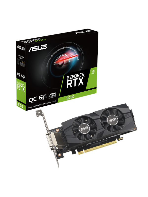 ASUS GeForce RTX 3050 Low Profile OC - 6GB GDDR6 RAM - Grafikkort